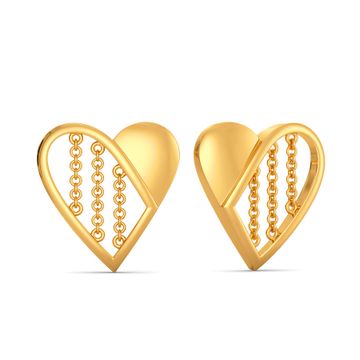 Half of My Heart Gold Earrings