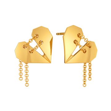 Love-struck Town Gold Earrings