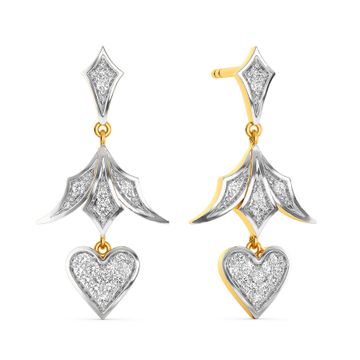 Heart Décor Diamond Earrings