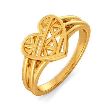 Bouquet Of Hearts Gold Finger Ring