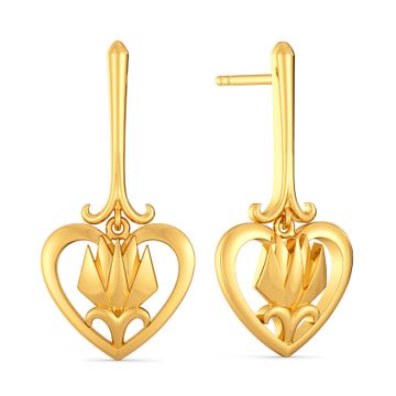 Blooming Hearts Gold Earrings