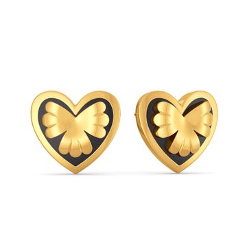 Shadow of the Heart Gold Earrings