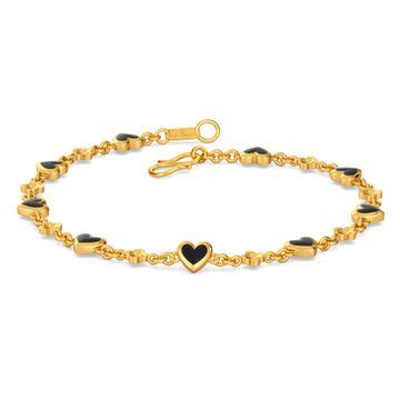 Midnight Heart Gold Bracelets