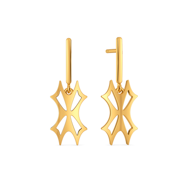 Caught up in Cinch Gold Earrings