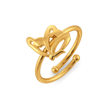 Beauty of a Butterfly  Gold Rings