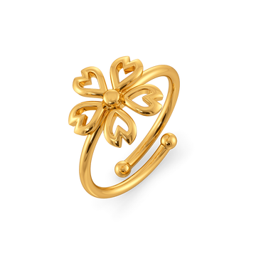 Beautiful Garden Gold Rings