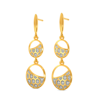 Serpentine Chic Diamond Earrings