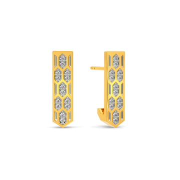 Enigmatic Scales Diamond Earrings