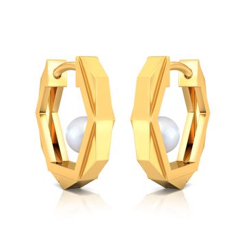 Hexagon Styling Gemstone Earrings