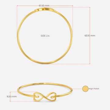 Knit Me A Heart Gold Bangles
