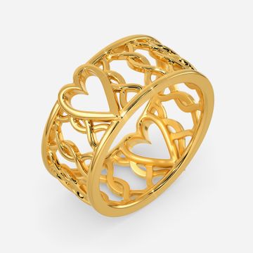 Knotty Romance Gold Rings