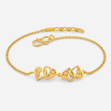 Knitted to Love Gold Bracelets