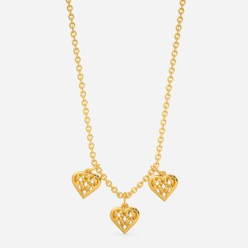 Knitted to Love Gold Necklaces