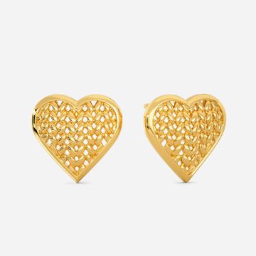 Knitted to Love Gold Earrings