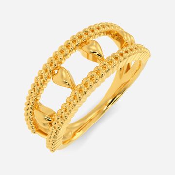 Hearty Knits Gold Rings