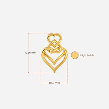 Sweetheart Knots Gold Earrings