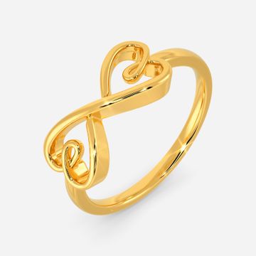 Purl O Heart Gold Rings