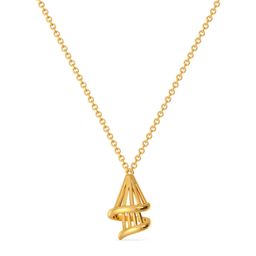 Chasing Hems Gold Necklaces