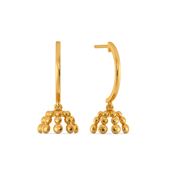 Hem Glam Gold Earrings