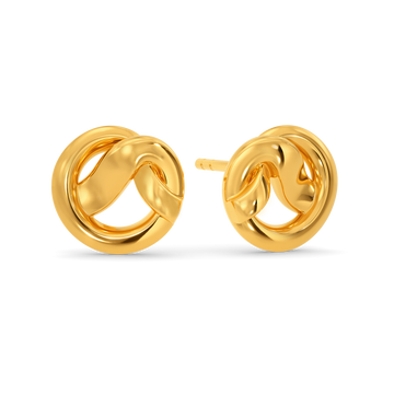Knotty Pines Gold Earrings