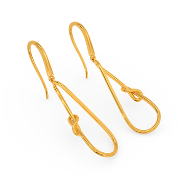 Infinite Loop Gold Earrings