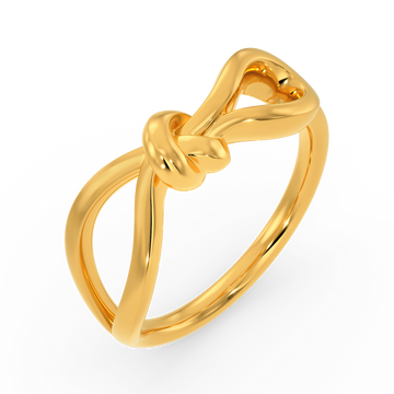 Knot N Bow Gold Rings