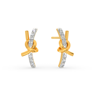Rhythmic Knots Diamond Earrings