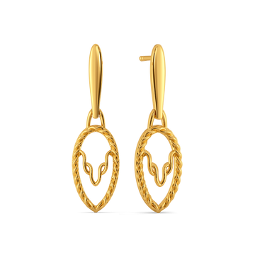 Knit Whirl Gold Earrings