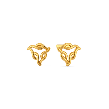 Knit Whirl Gold Earrings
