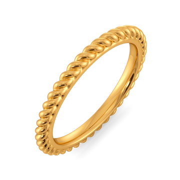 Knit Whirl Gold Rings