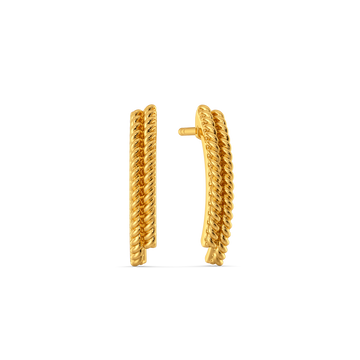 Woven Grace  Gold Earrings