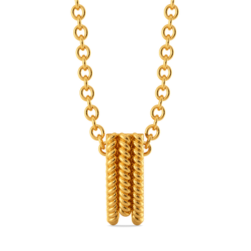Woven Grace  Gold Pendants