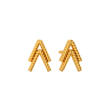 Woven Grace  Gold Earrings