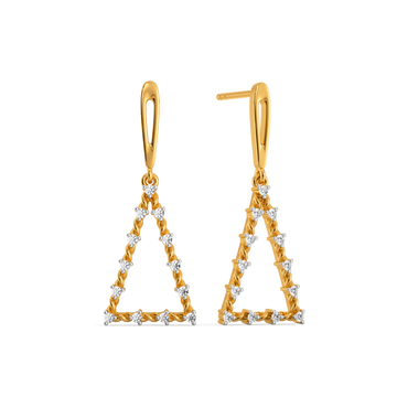 Knit Weave  Diamond Earrings