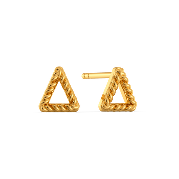 Cozy Weave  Gold Earrings