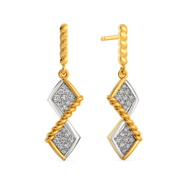Woven Harmony Diamond Earrings