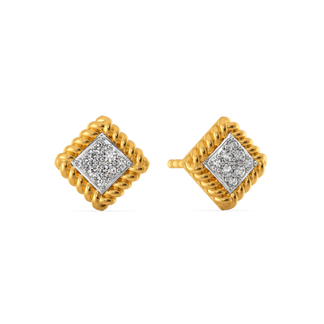 Woven Harmony Diamond Earrings