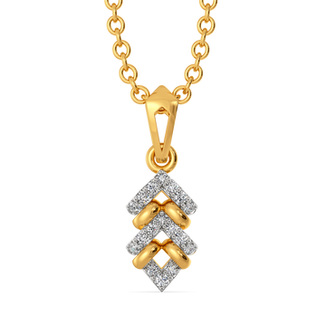 Knitted Twist Diamond Pendants