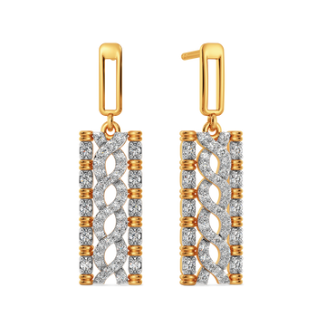 Classic Weave Diamond Earrings