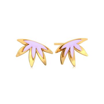 Lilac Licious Gold Earrings