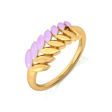 Lavender Out Loud Gold Rings