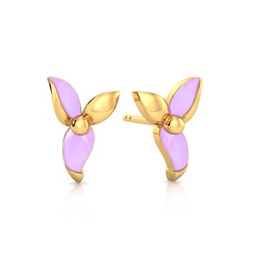 Lilac Takeover Gold Earrings