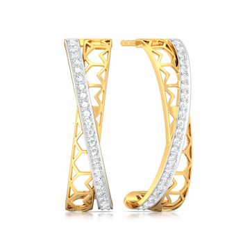 Crossover Lace Diamond Earrings