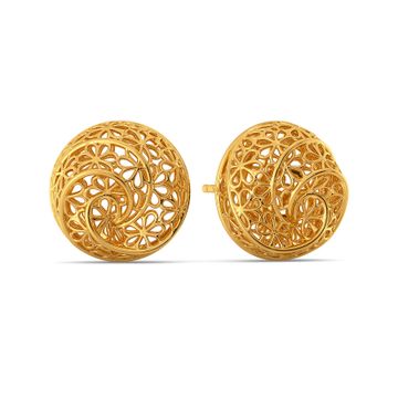 Twirl A Lace Gold Earrings