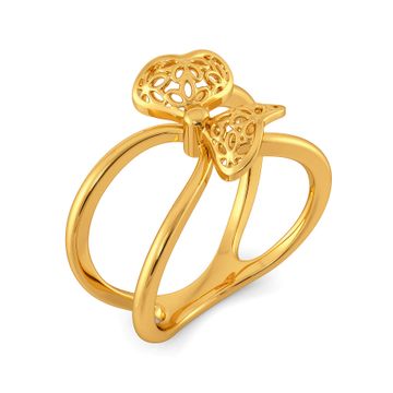 Lacy Blooms Gold Rings