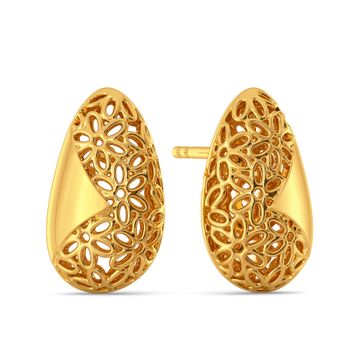 Lace Nouveau Gold Earrings
