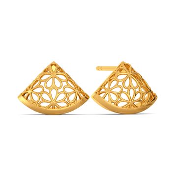 Slice of Lace Gold Earrings