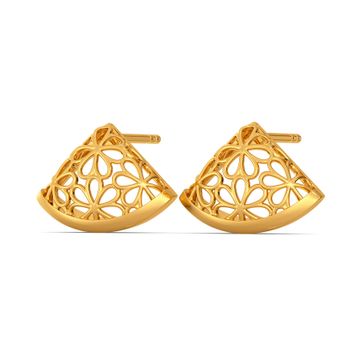Slice of Lace Gold Earrings