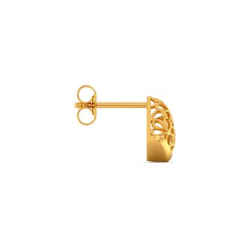 Slice of Lace Gold Earrings
