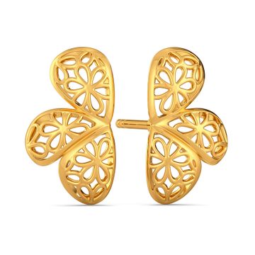 Lace Twinning Gold Earrings